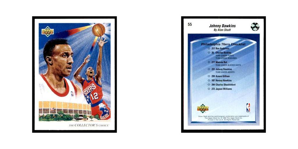 1992 Upper Deck Johnny Dawkins Basketball Cards #55