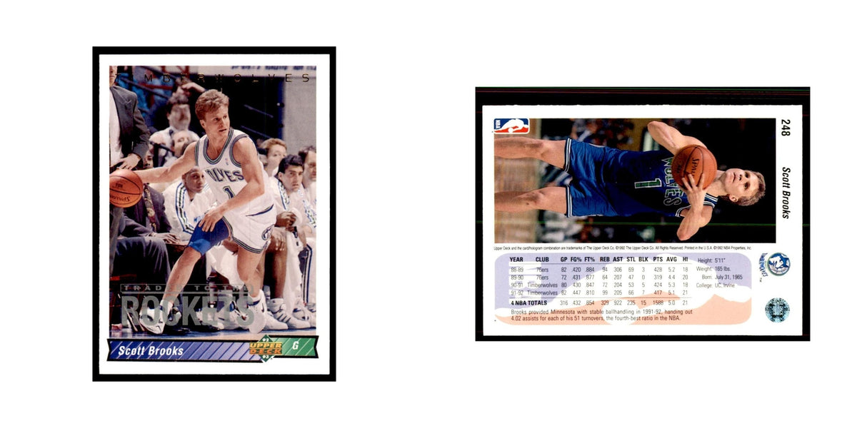1992 Upper Deck Scott Brooks Basketball Cards #248