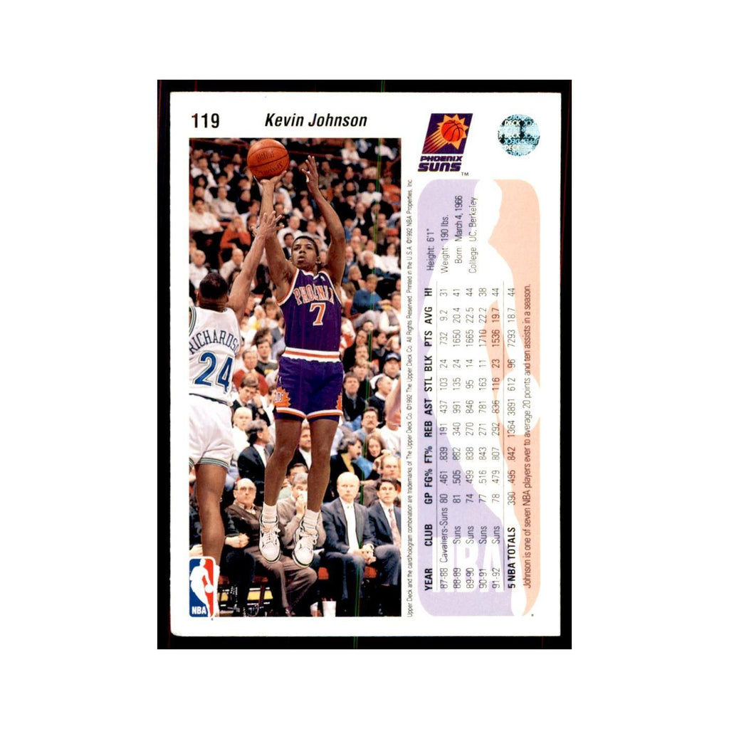 1992 Upper Deck Kevin Johnson Basketball Cards #119