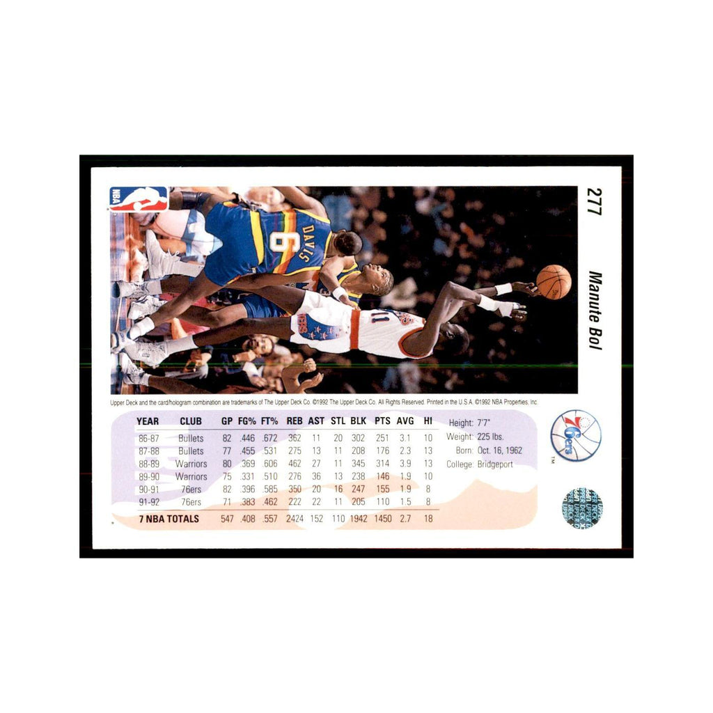 1992 Upper Deck Manute Bol Basketball Cards #277