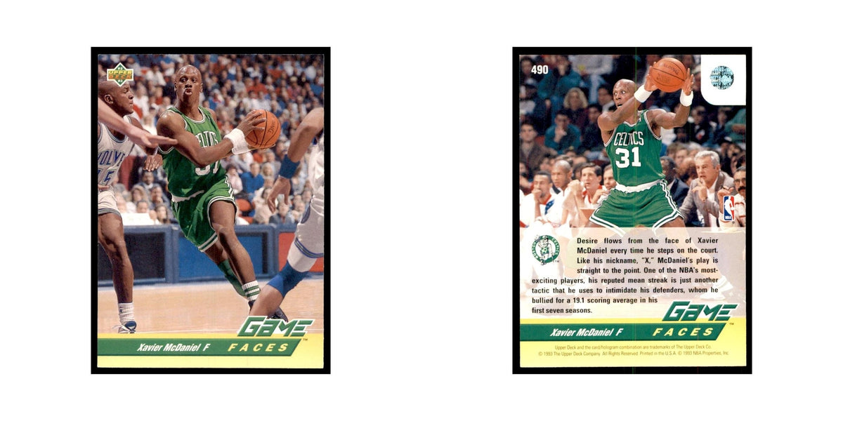 1992 Upper Deck Xavier McDaniel Basketball Cards #490