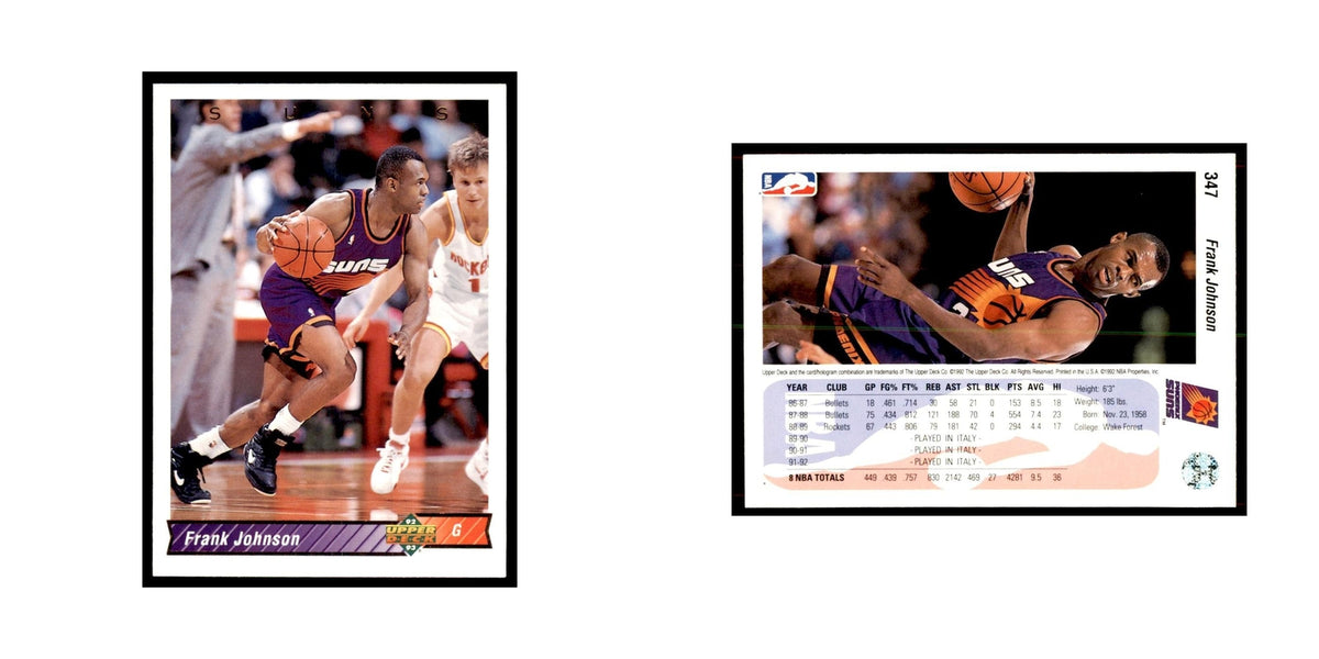 1992 Upper Deck Frank Johnson Basketball Cards #347