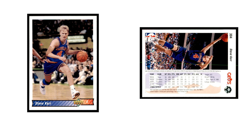 1992 Upper Deck Steve Kerr Basketball Cards #304