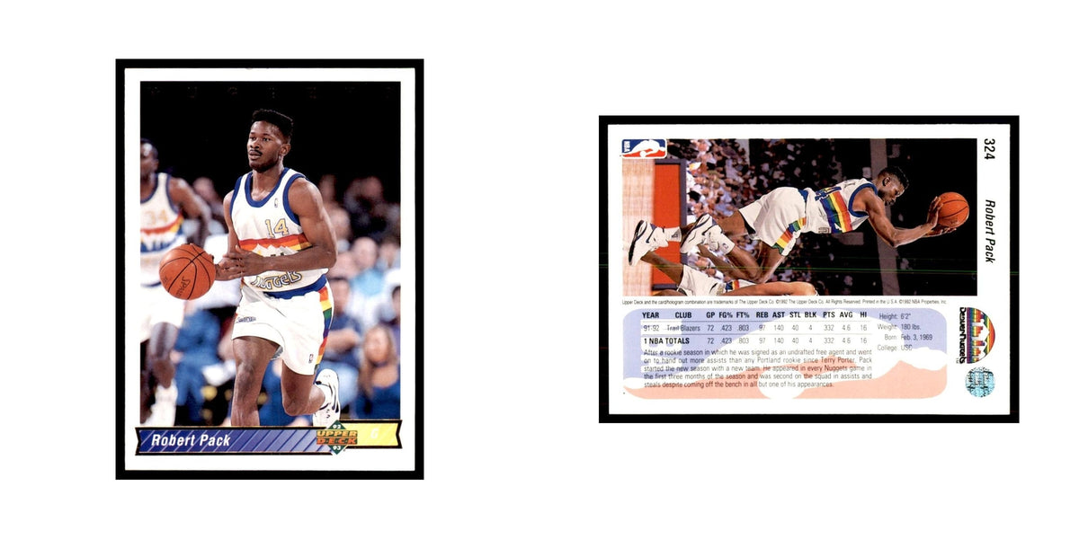 1992 Upper Deck Robert Pack Basketball Cards #324