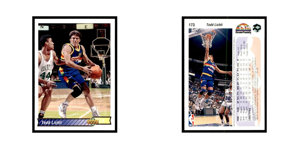1992 Upper Deck Todd Lichti Basketball Cards #173