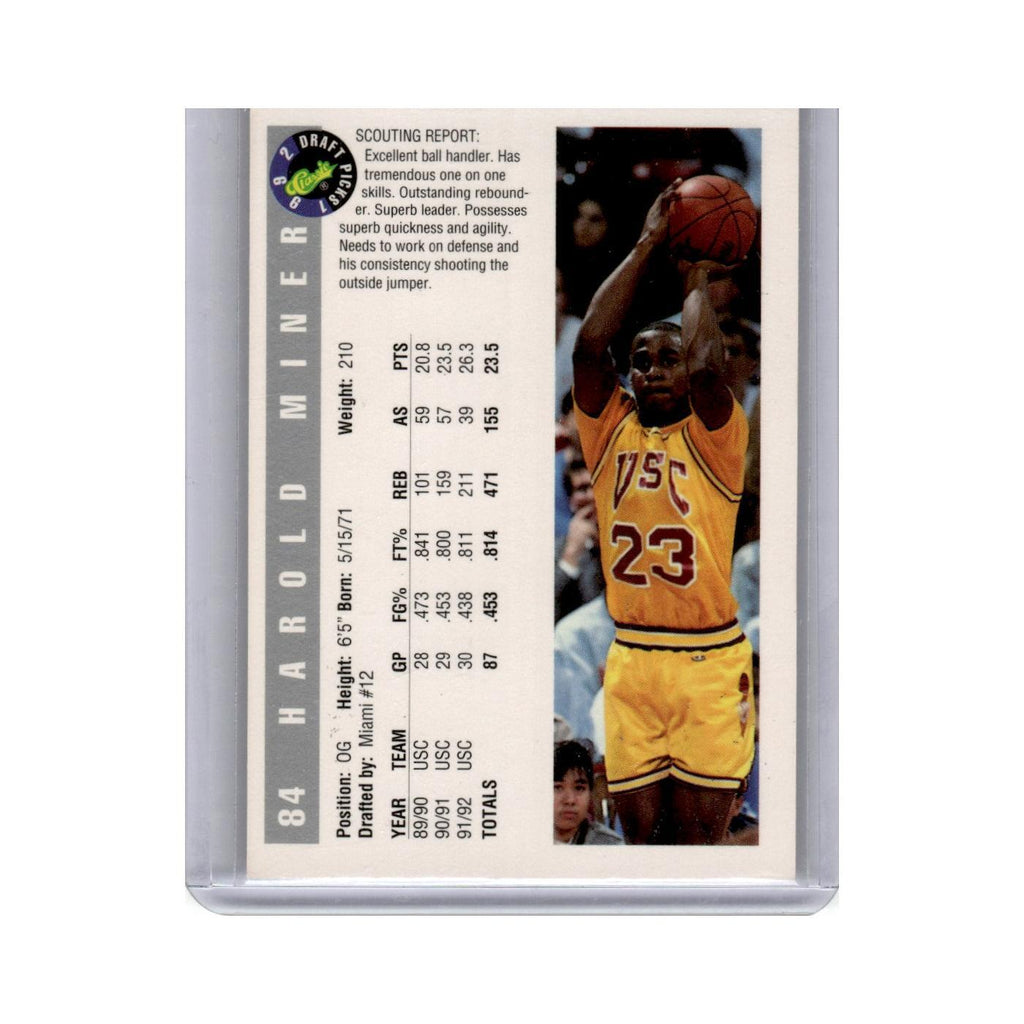 1992 Classic Draft Picks Harold Miner #84
