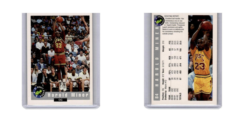 1992 Classic Draft Picks Harold Miner #84