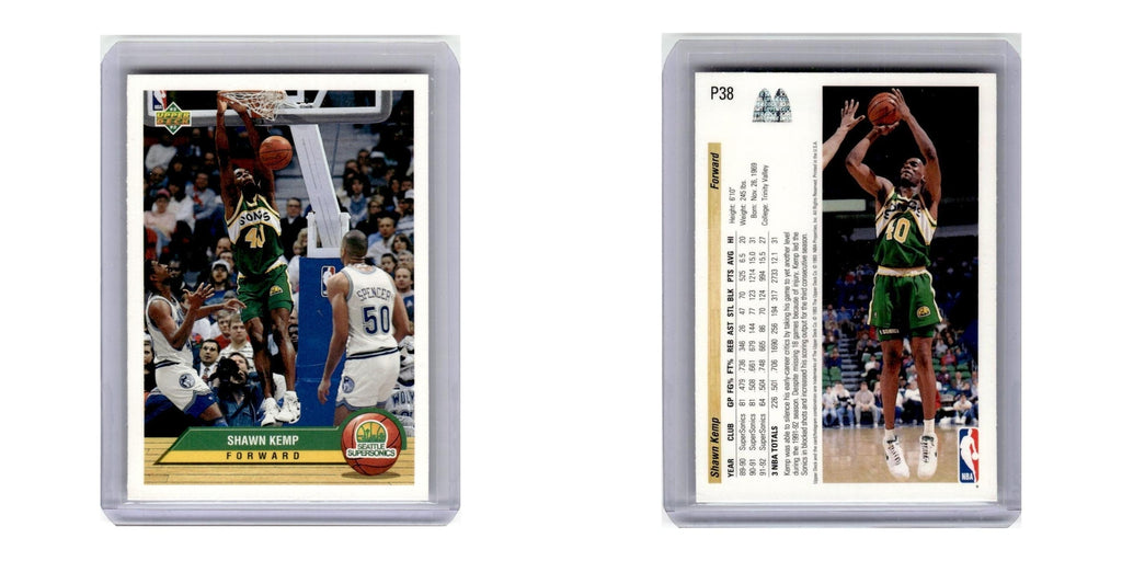 1992 Upper Deck McDonald's Shawn Kemp Seattle Supersonics #P38