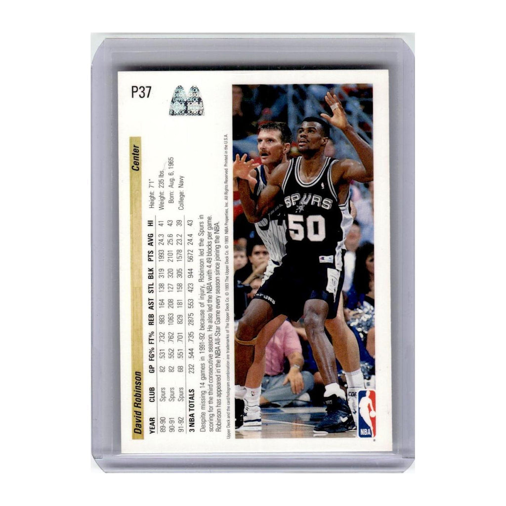 1992 Upper Deck McDonald's David Robinson Spurs #P37