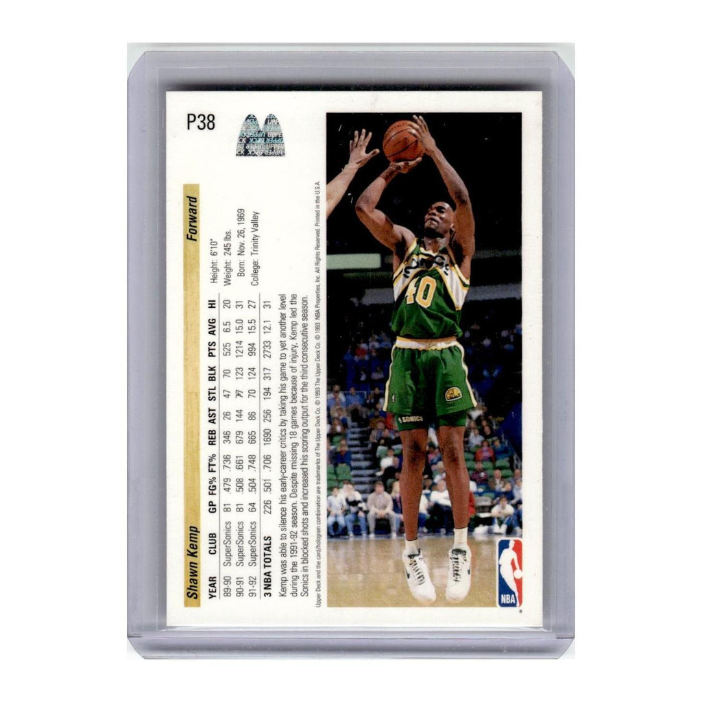 1992 Upper Deck McDonald's Shawn Kemp Seattle Supersonics #P38
