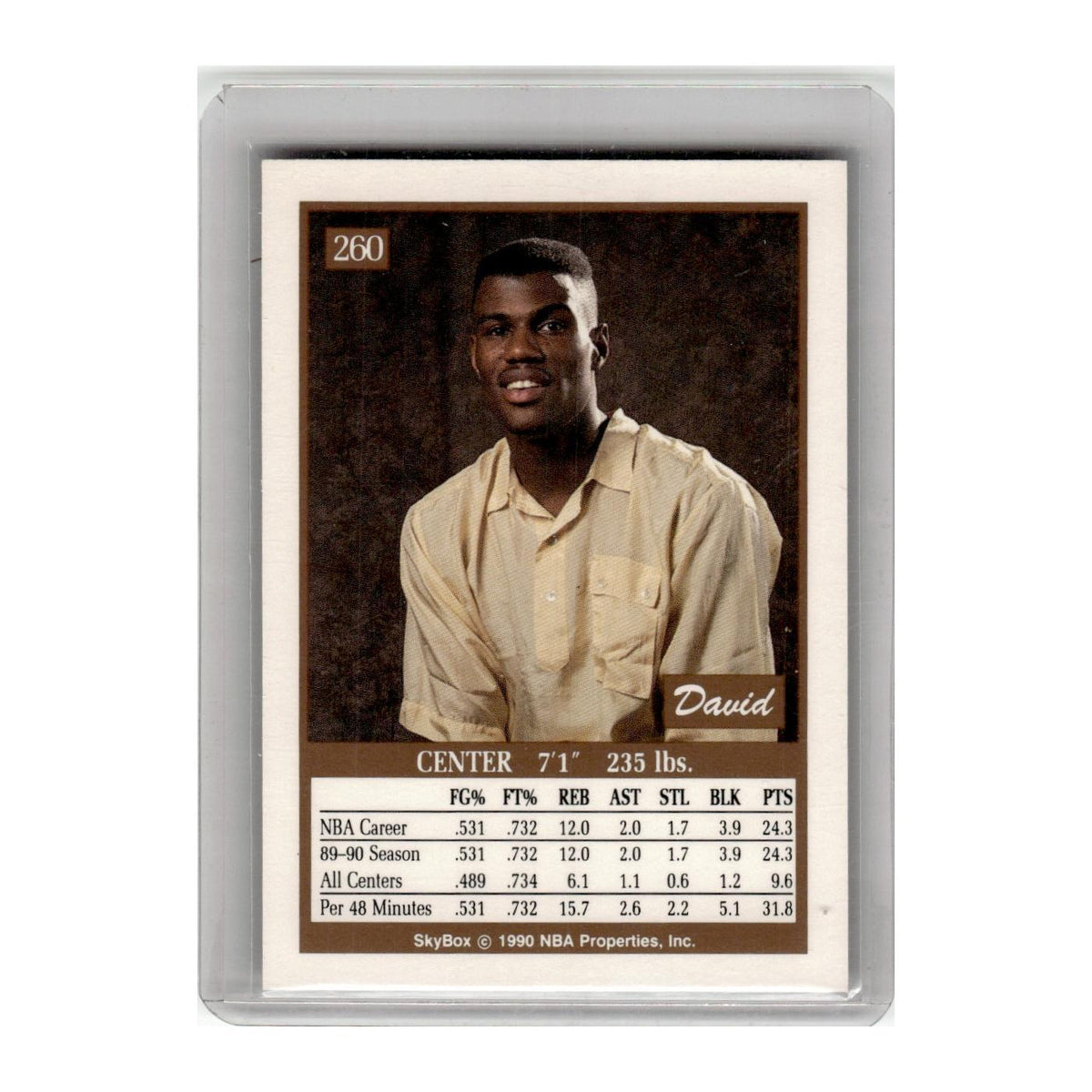 1990 SkyBox David Robinson Spurs #260