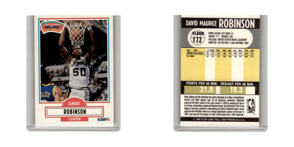1990 Fleer David Robinson Spurs #172