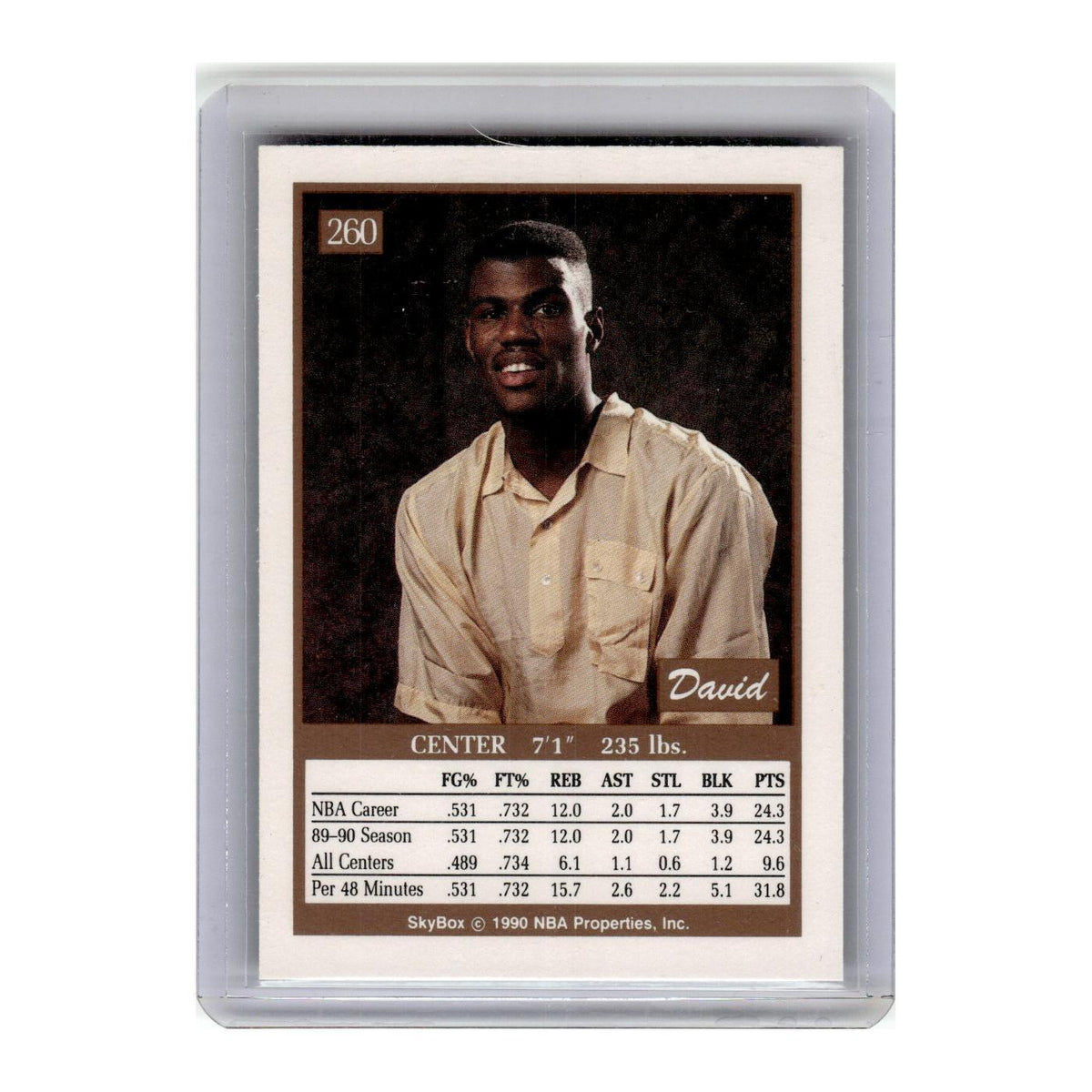 1990 SkyBox David Robinson Spurs #260