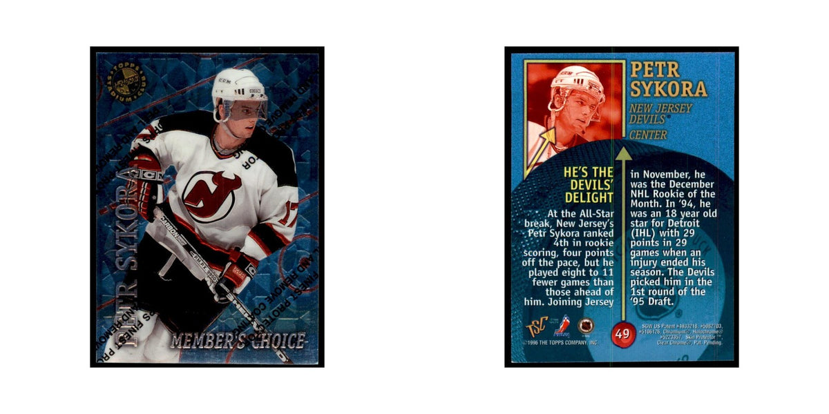 1996 Stadium Club Members Only Petr Sykora Hockey Cards #49