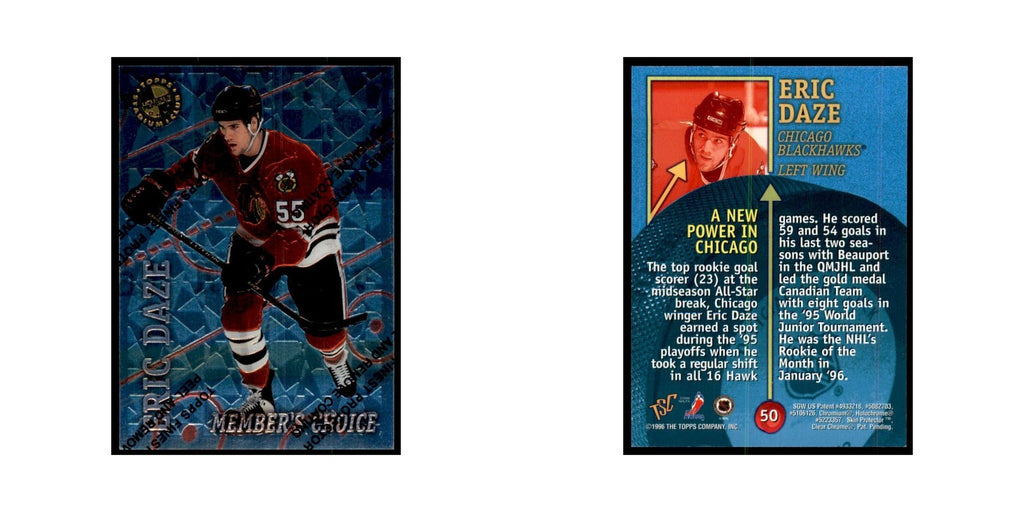 1996 Stadium Club Members Only Eric Daze Hockey Cards #202