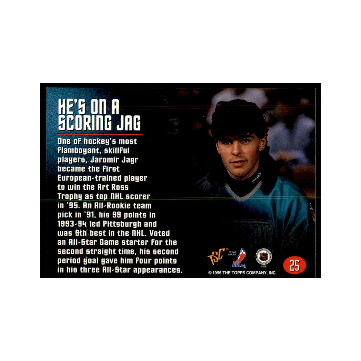 1996 Stadium Club Members Only Jaromir Jagr Hockey Cards #25