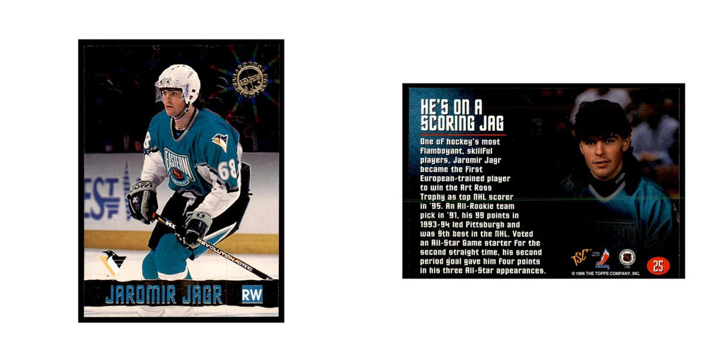 1996 Stadium Club Members Only Jaromir Jagr Hockey Cards #25