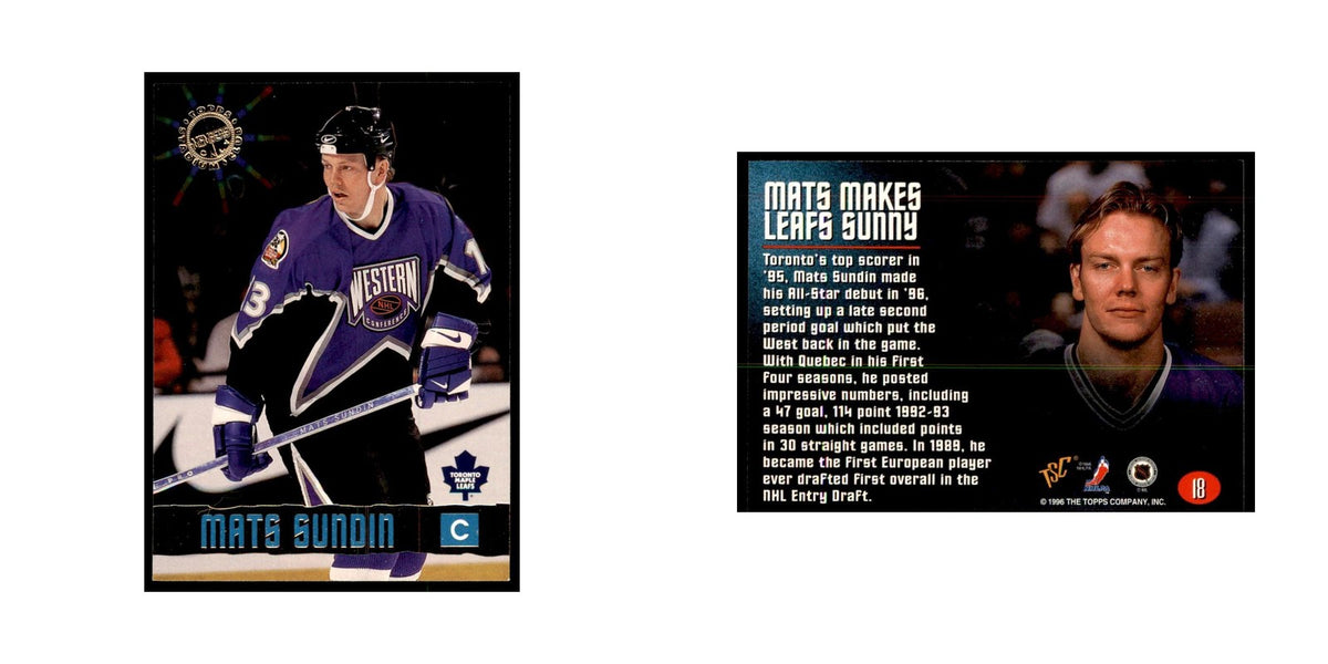 1996 Stadium Club Members Only Mats Sundin Hockey Cards #18