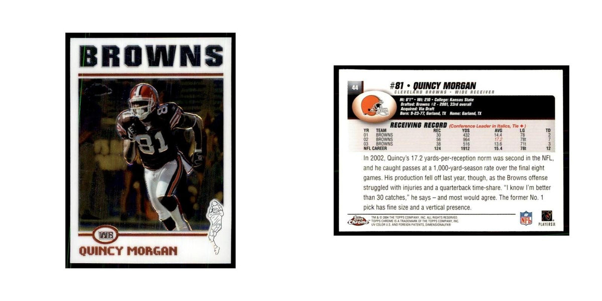 2004 Topps Chrome Quincy Morgan Football Cards #44