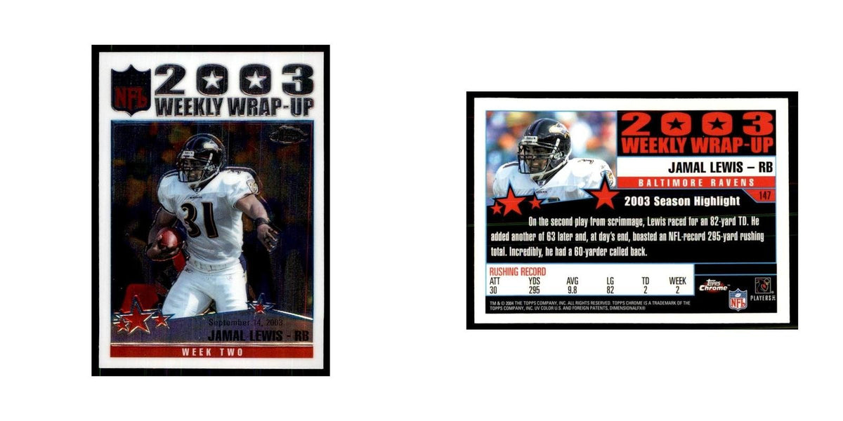 2004 Topps Chrome Jamal Lewis Football Cards #147