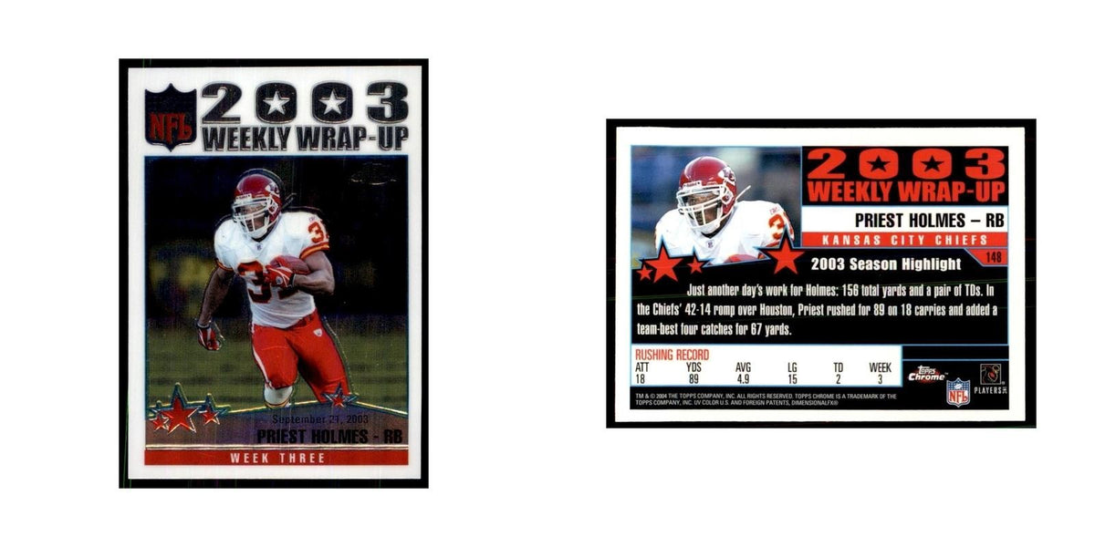 2004 Topps Chrome Priest Holmes Football Cards #148
