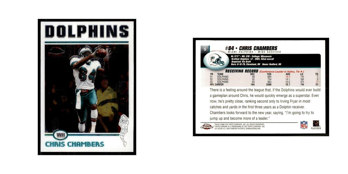 2004 Topps Chrome Chris Chambers Football Cards #5