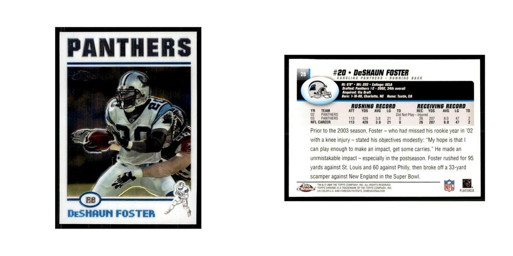 2004 Topps Chrome DeShaun Foster Football Cards #28