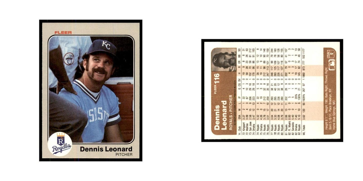 1983 Fleer Dennis Leonard Royals #116