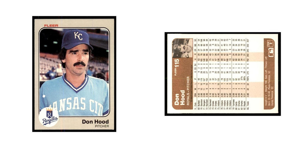 1983 Fleer Don Hood Royals #115