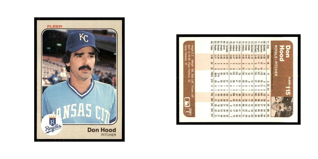 1983 Fleer Don Hood Royals #115