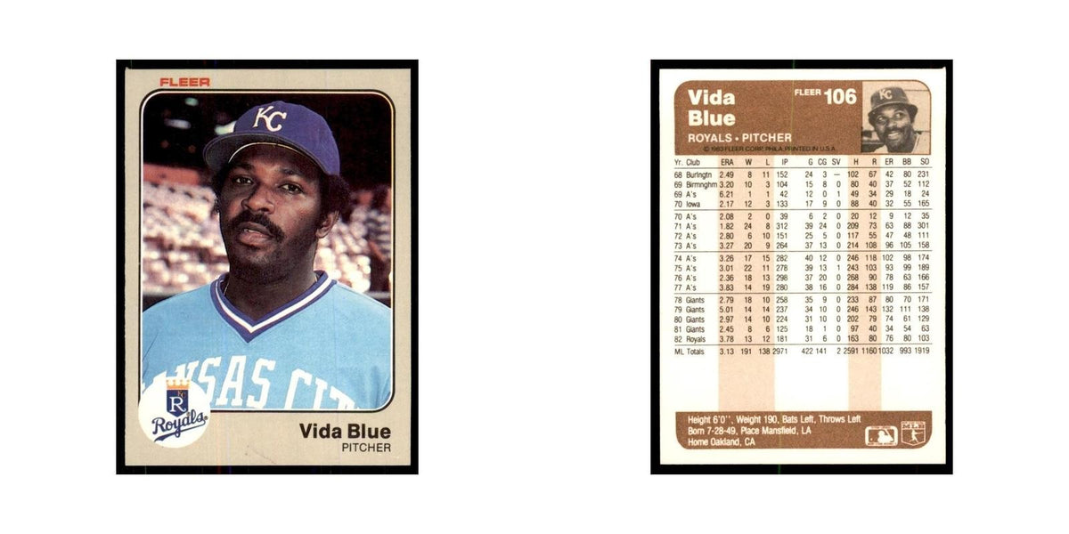 1983 Fleer Vida Blue Royals #106