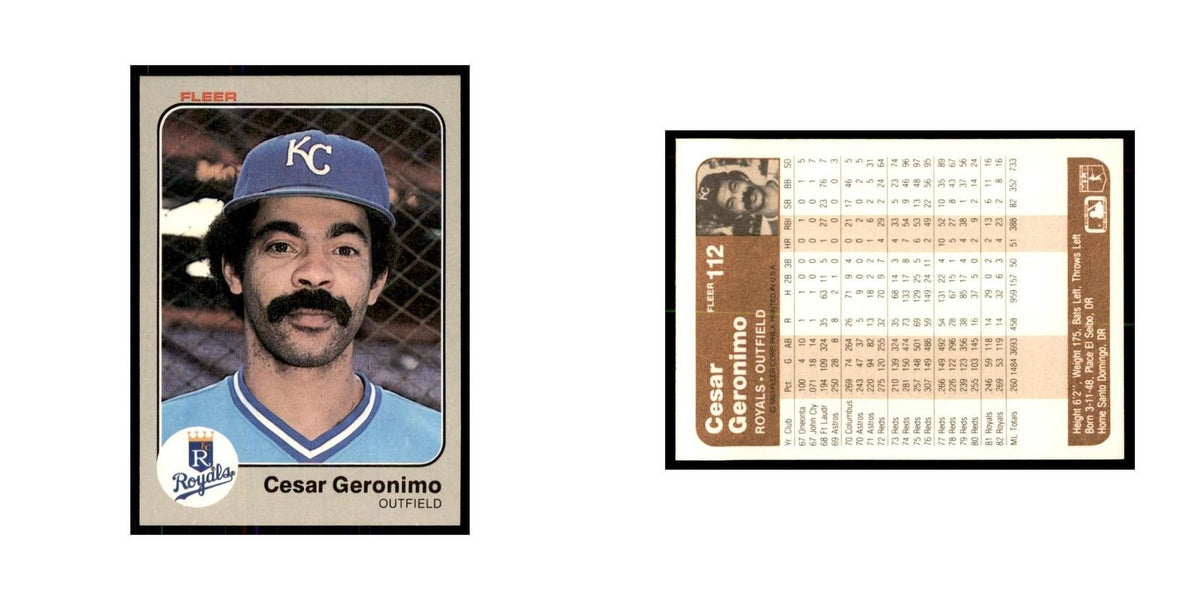 1983 Fleer Cesar Geronimo Royals #112