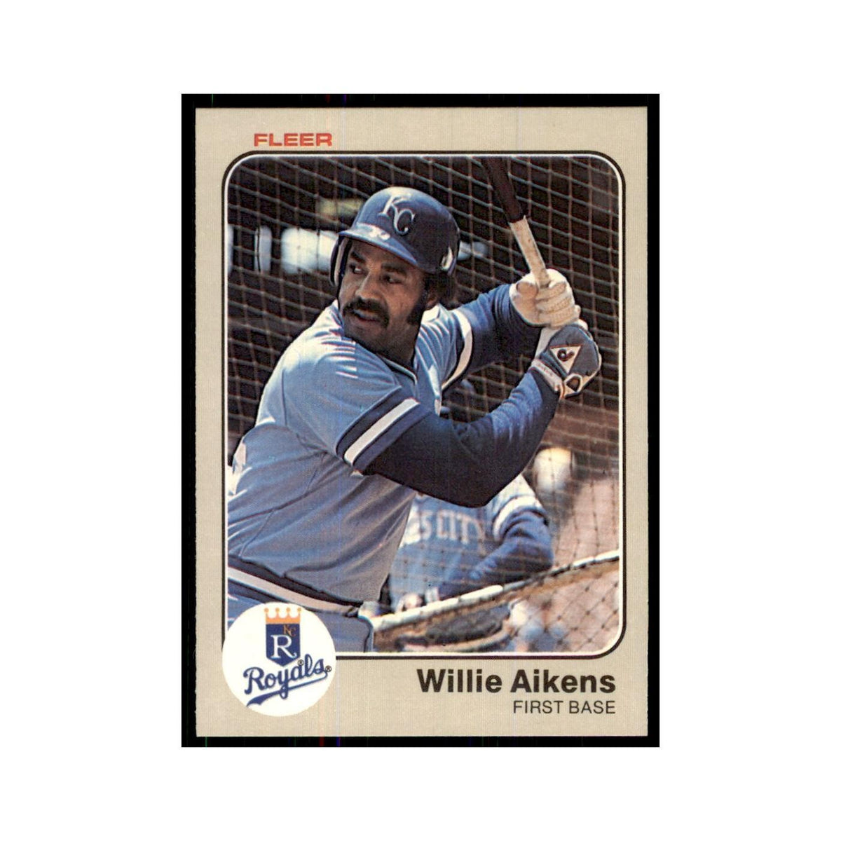 1983 Fleer Willie Aikens Royals #104