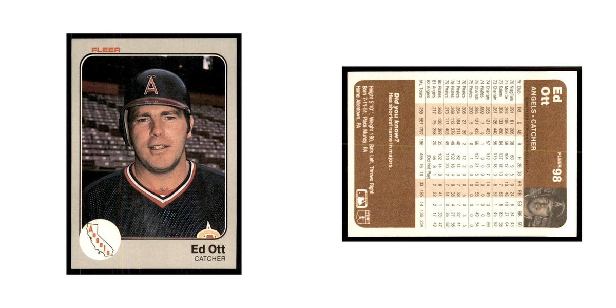 1983 Fleer Ed Ott Angels #98