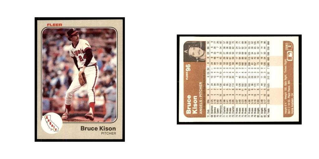 1983 Fleer Bruce Kison Angels #96
