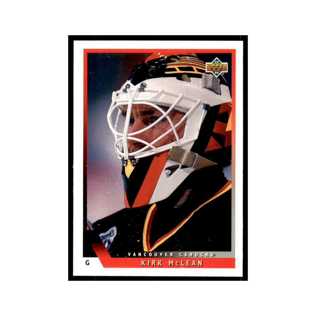 1993 Upper Deck Kirk McLean Hockey Cards #156