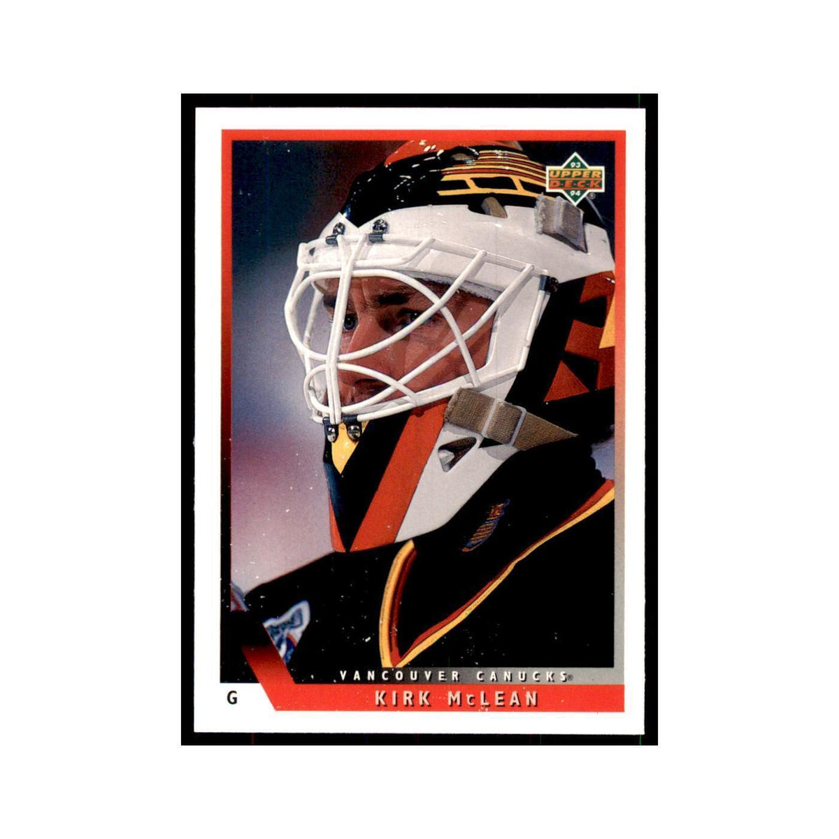 1993 Upper Deck Kirk McLean Hockey Cards #156