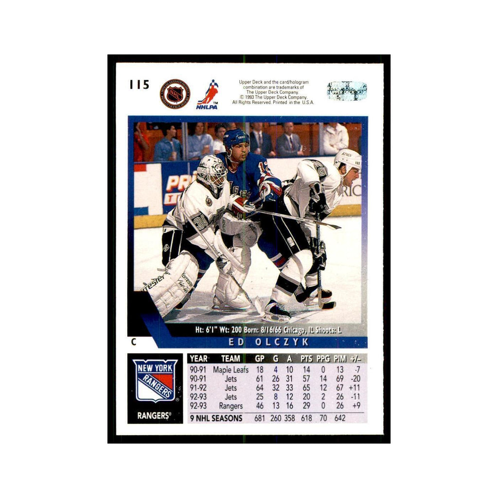 1993 Upper Deck Ed Olczyk Hockey Cards #115
