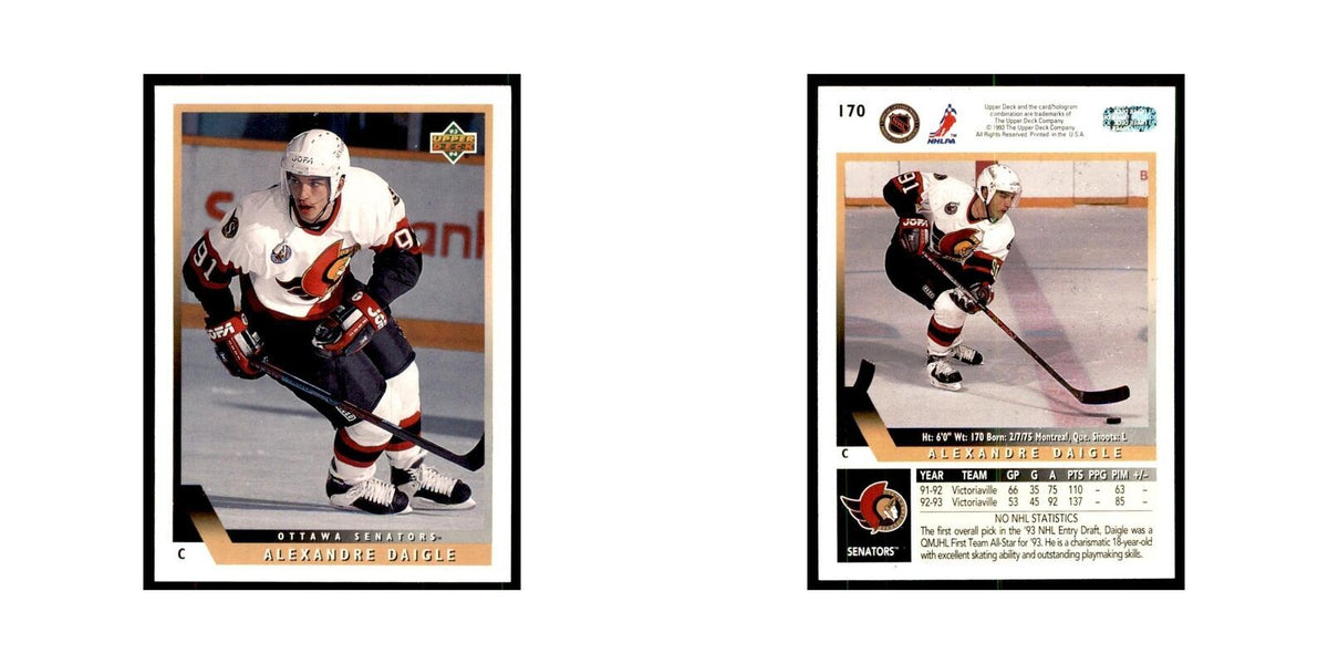 1993 Upper Deck Alexandre Daigle Hockey Cards #170