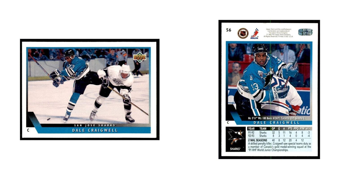 1993 Upper Deck Dale Craigwell Hockey Cards #56