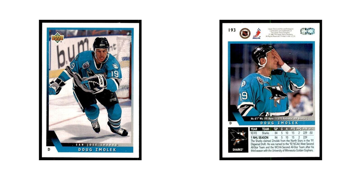 1993 Upper Deck Doug Zmolek Hockey Cards #193