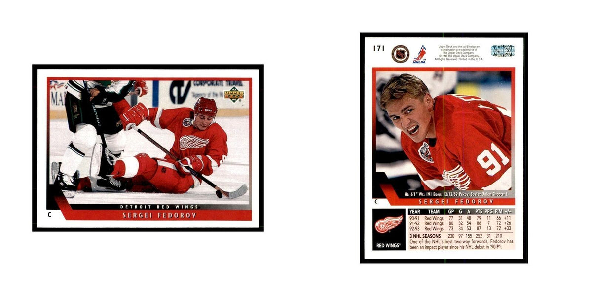 1993 Upper Deck Sergei Fedorov Hockey Cards #171