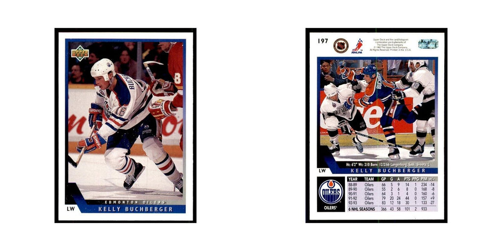 1993 Upper Deck Kelly Buchberger Hockey Cards #197