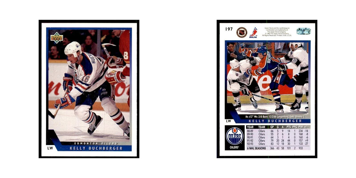 1993 Upper Deck Kelly Buchberger Hockey Cards #197