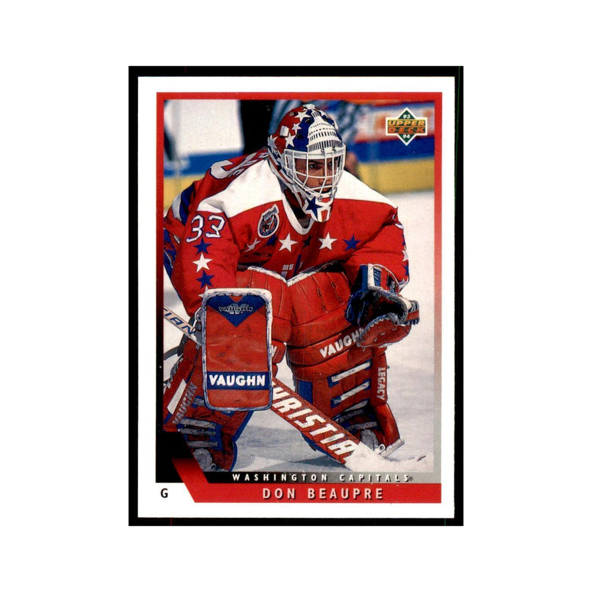 1993 Upper Deck Don Beaupre Hockey Cards #123