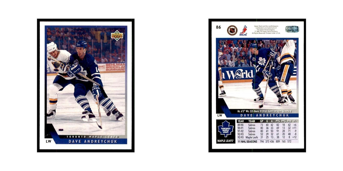 1993 Upper Deck Dave Andreychuk Hockey Cards #86