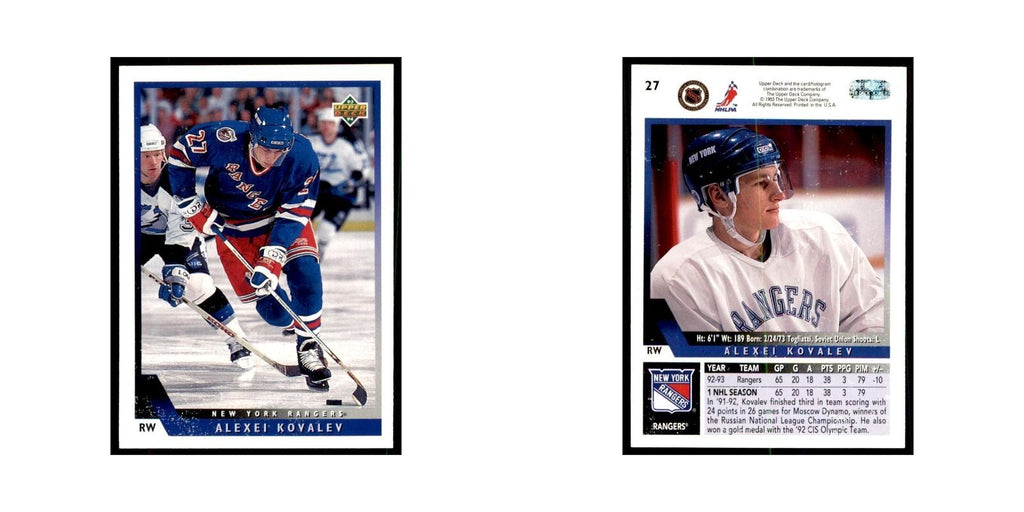 1993 Upper Deck Alexei Kovalev Hockey Cards #27