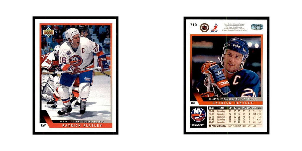 1993 Upper Deck Patrick Flatley Hockey Cards #210