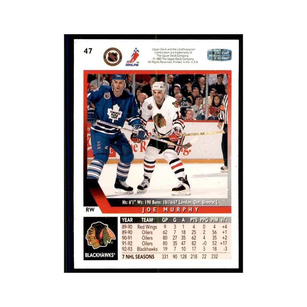 1993 Upper Deck Joe Murphy Hockey Cards #47