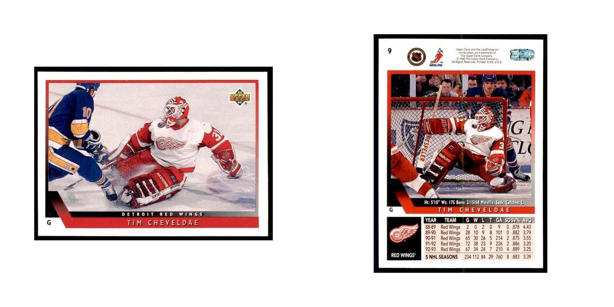 1993 Upper Deck Tim Cheveldae Hockey Cards #9